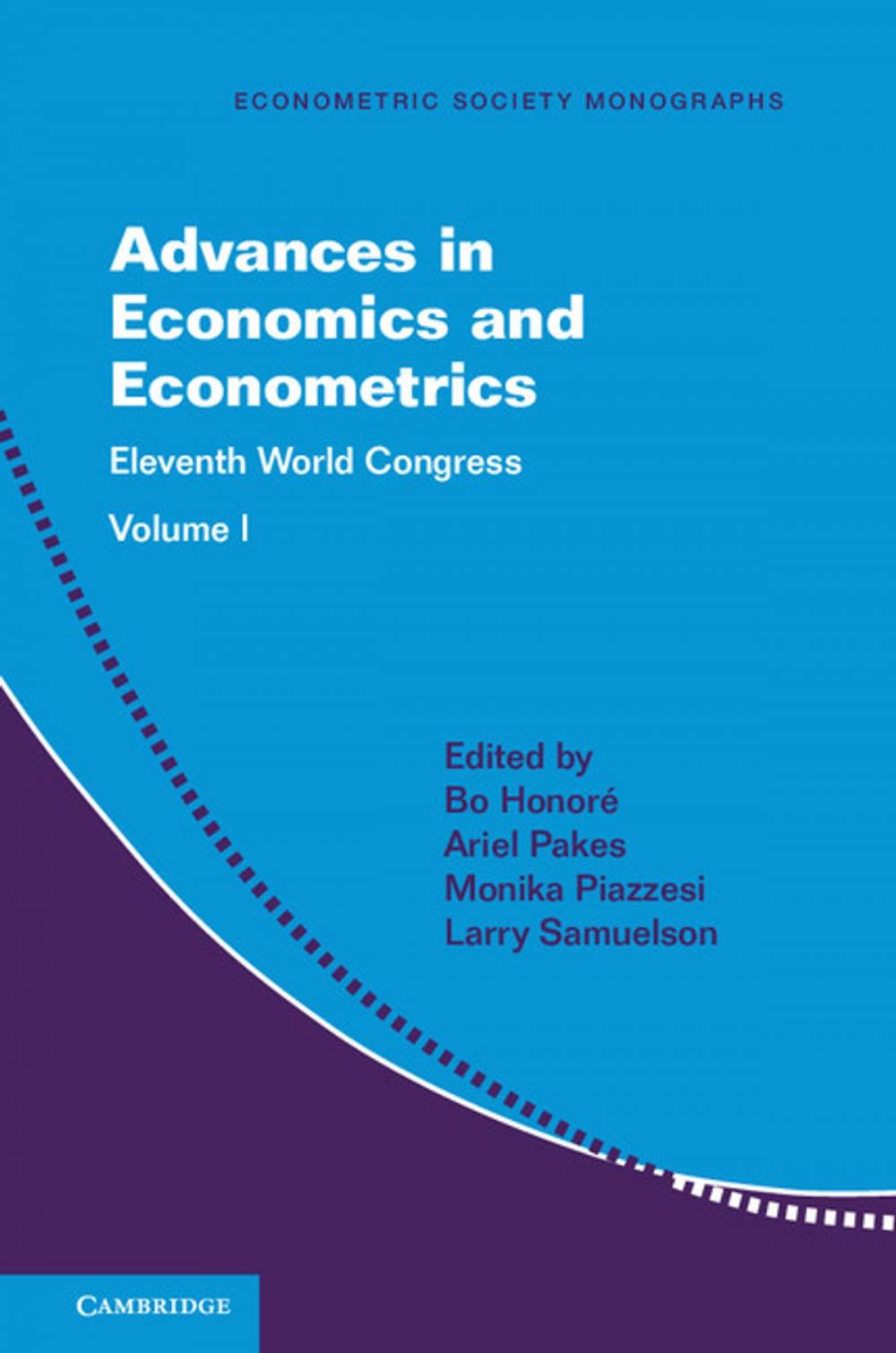 Big bigCover of Advances in Economics and Econometrics: Volume 1