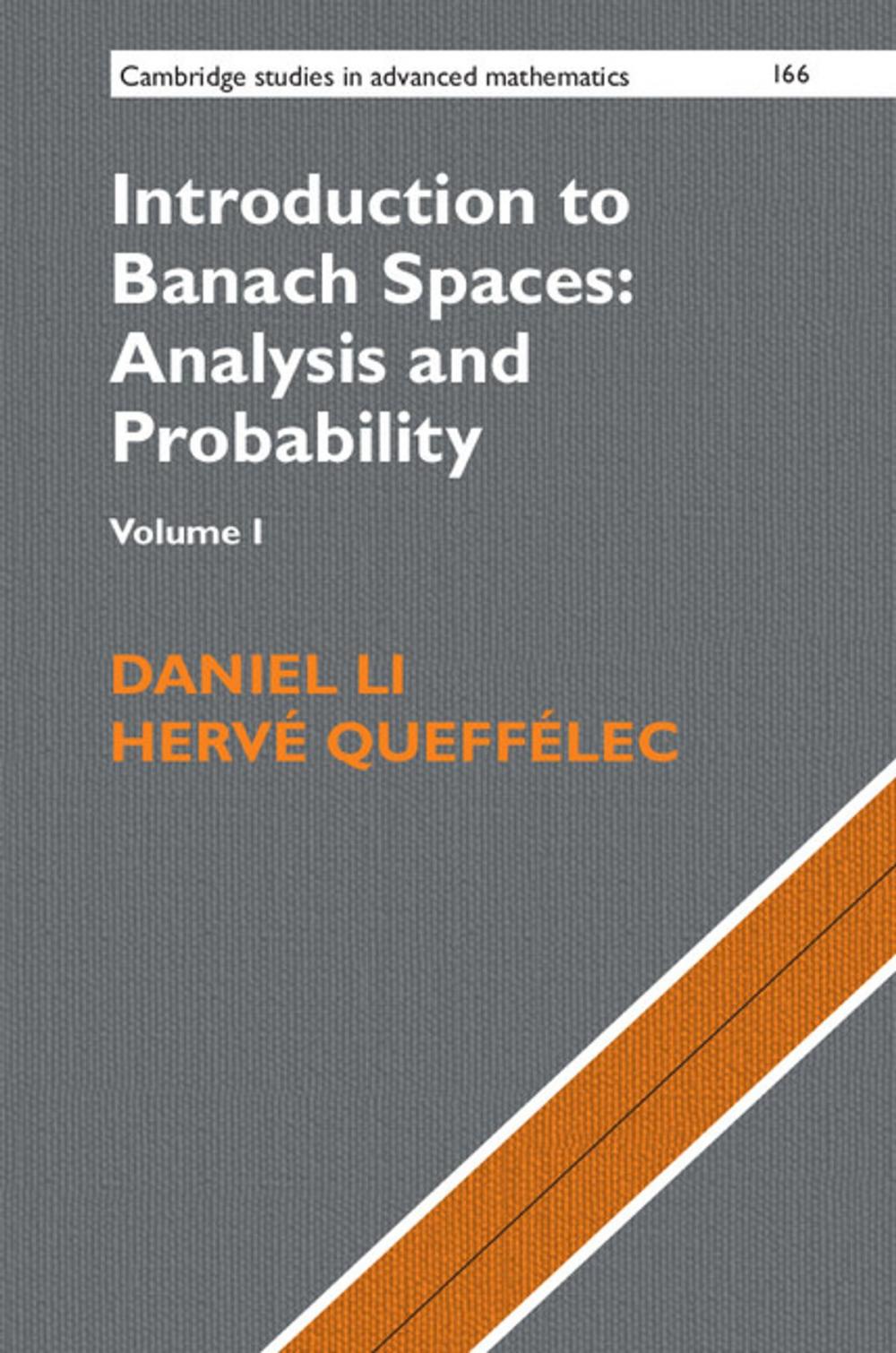 Big bigCover of Introduction to Banach Spaces: Analysis and Probability: Volume 1