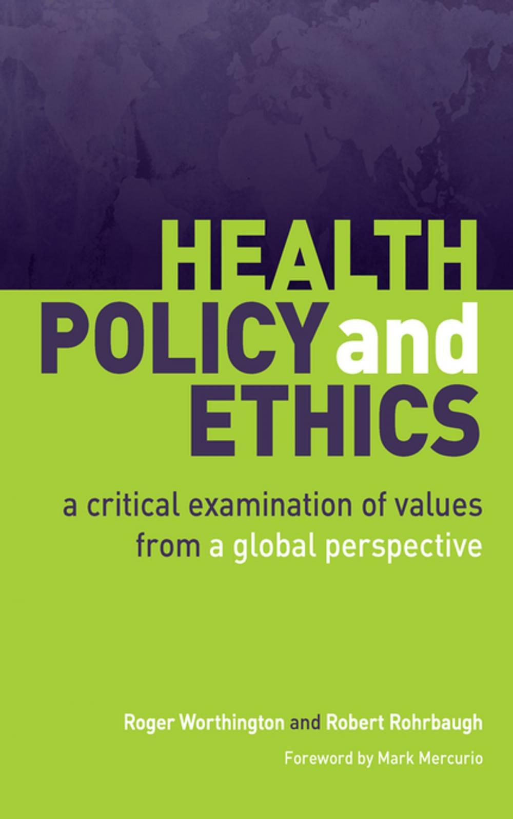 Big bigCover of Health Policy and Ethics