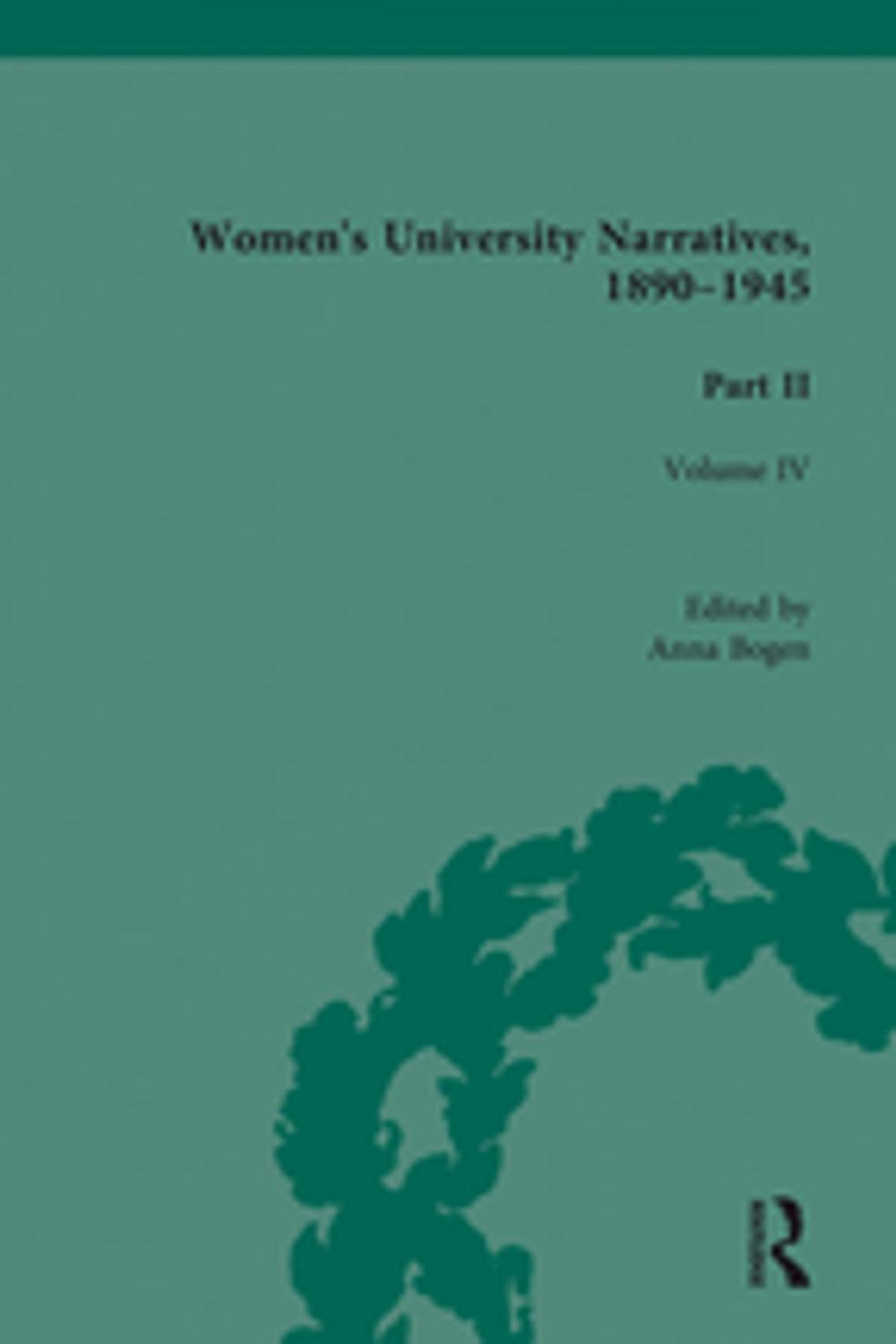 Big bigCover of Women's University Narratives, 1890-1945, Part II