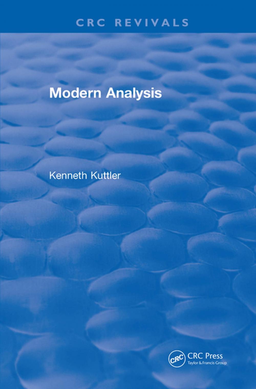 Big bigCover of Modern Analysis (1997)