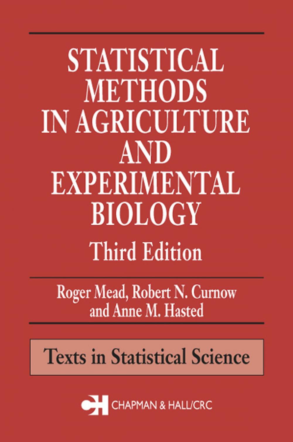 Big bigCover of Statistical Methods in Agriculture and Experimental Biology