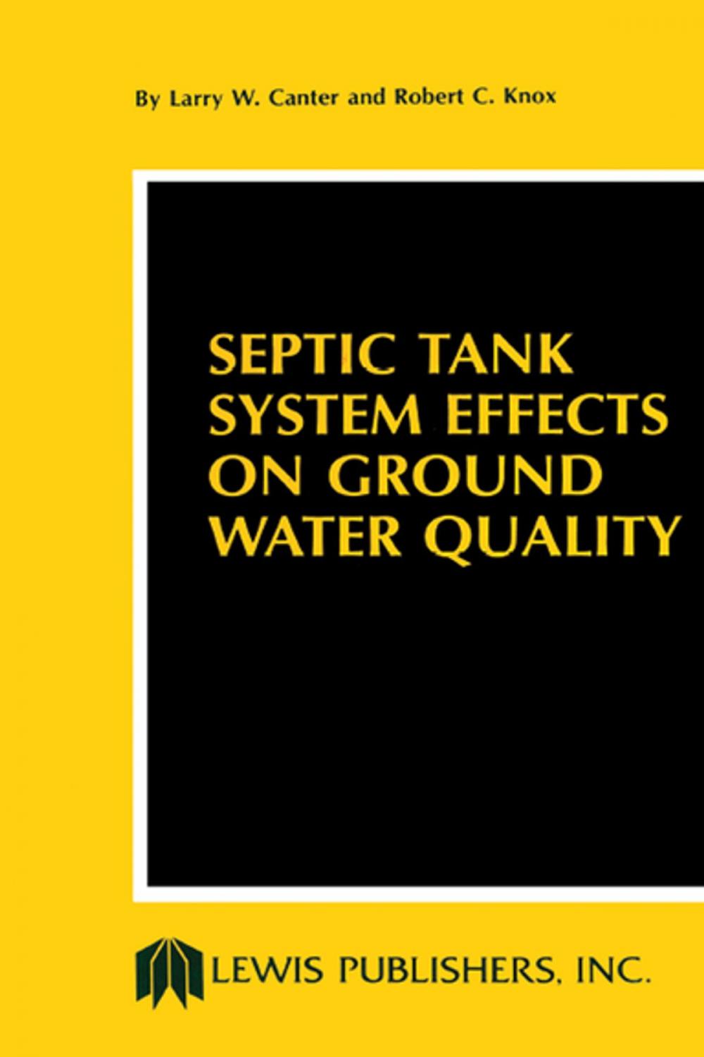 Big bigCover of Septic Tank System Effects on Ground Water Quality