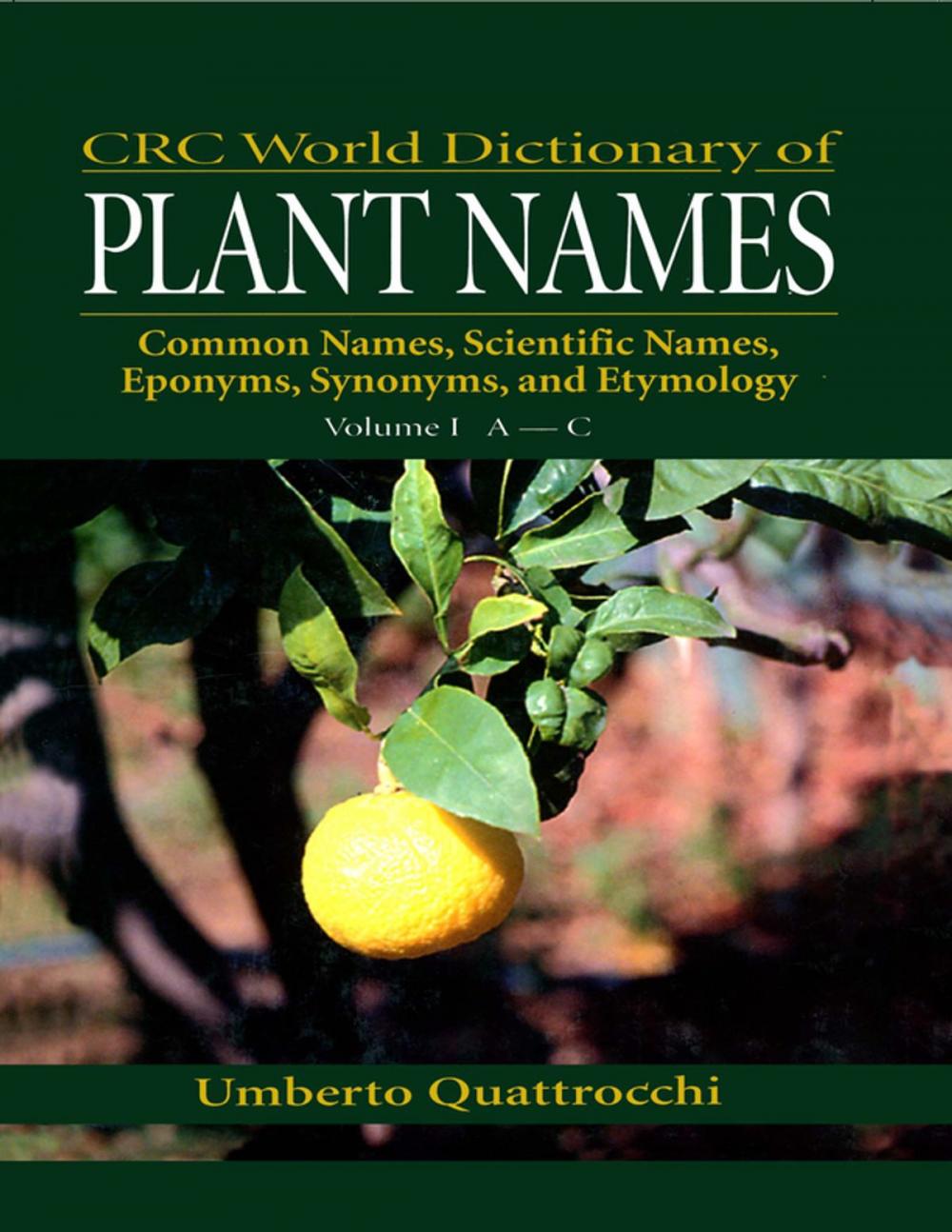 Big bigCover of CRC World Dictionary of Plant Names