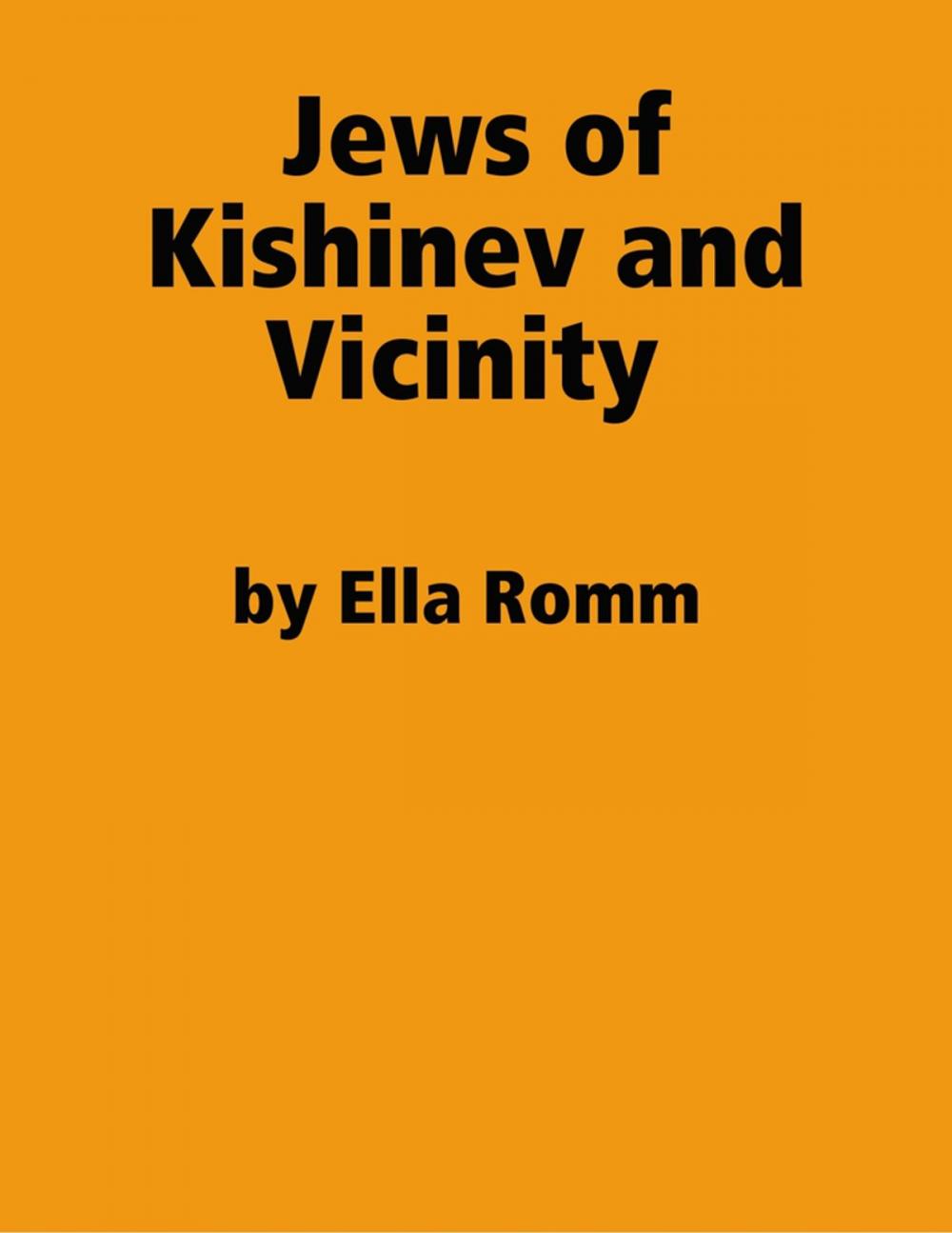 Big bigCover of Jews of Kishinev and Vicinity