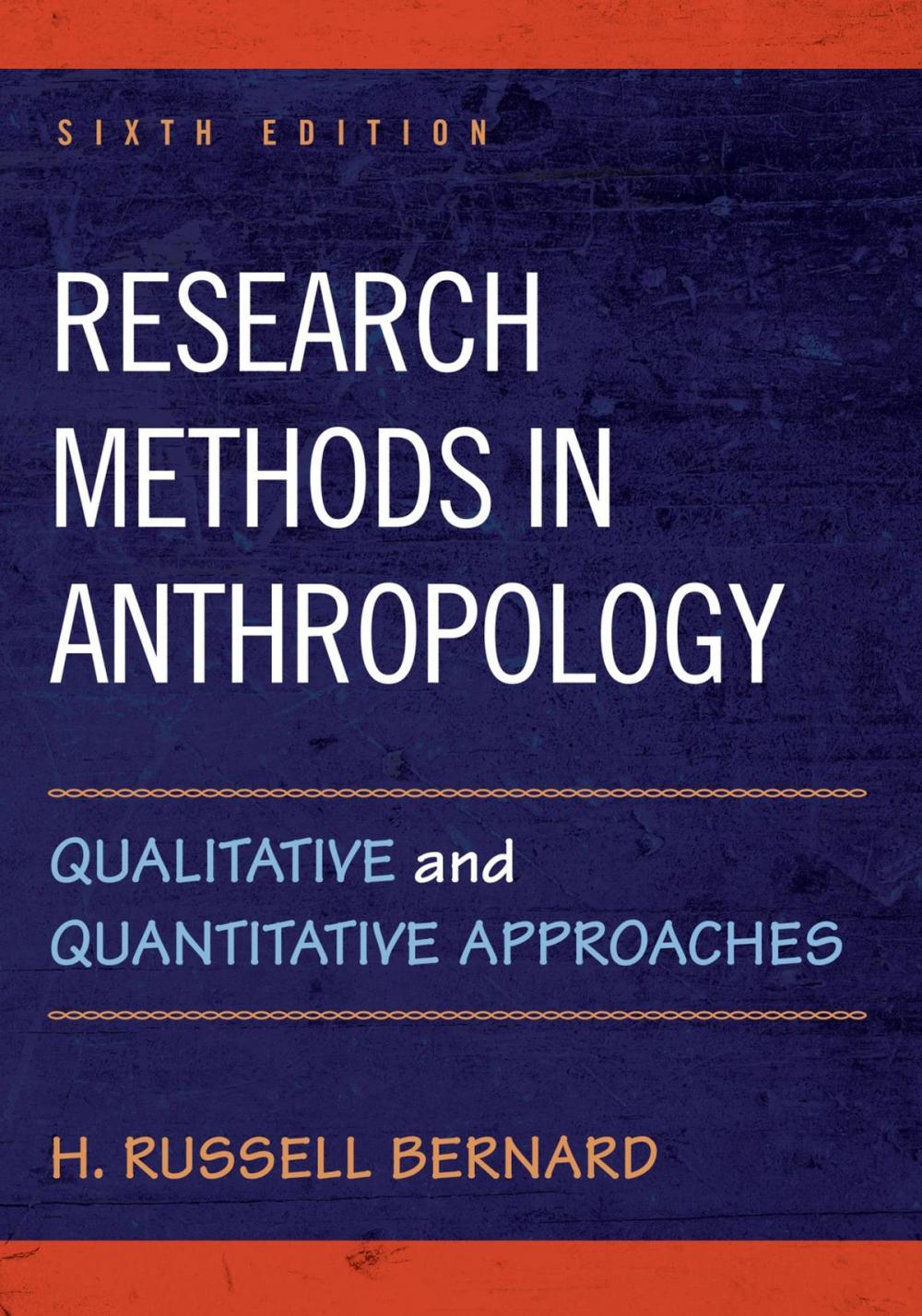 Big bigCover of Research Methods in Anthropology