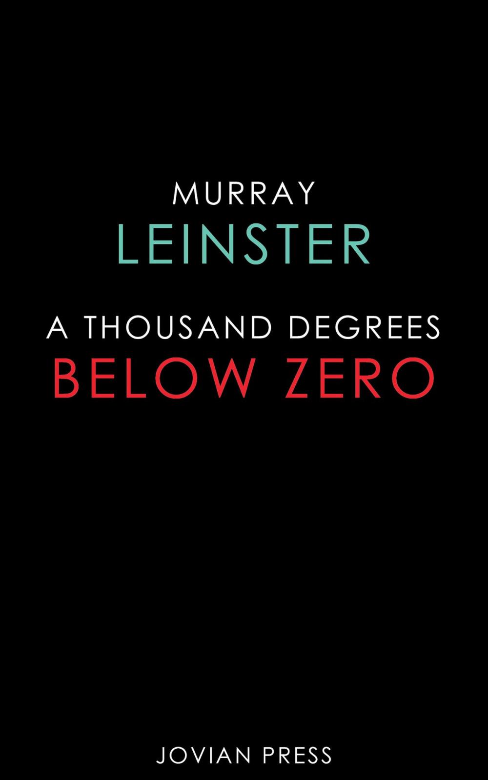 Big bigCover of A Thousand Degrees Below Zero