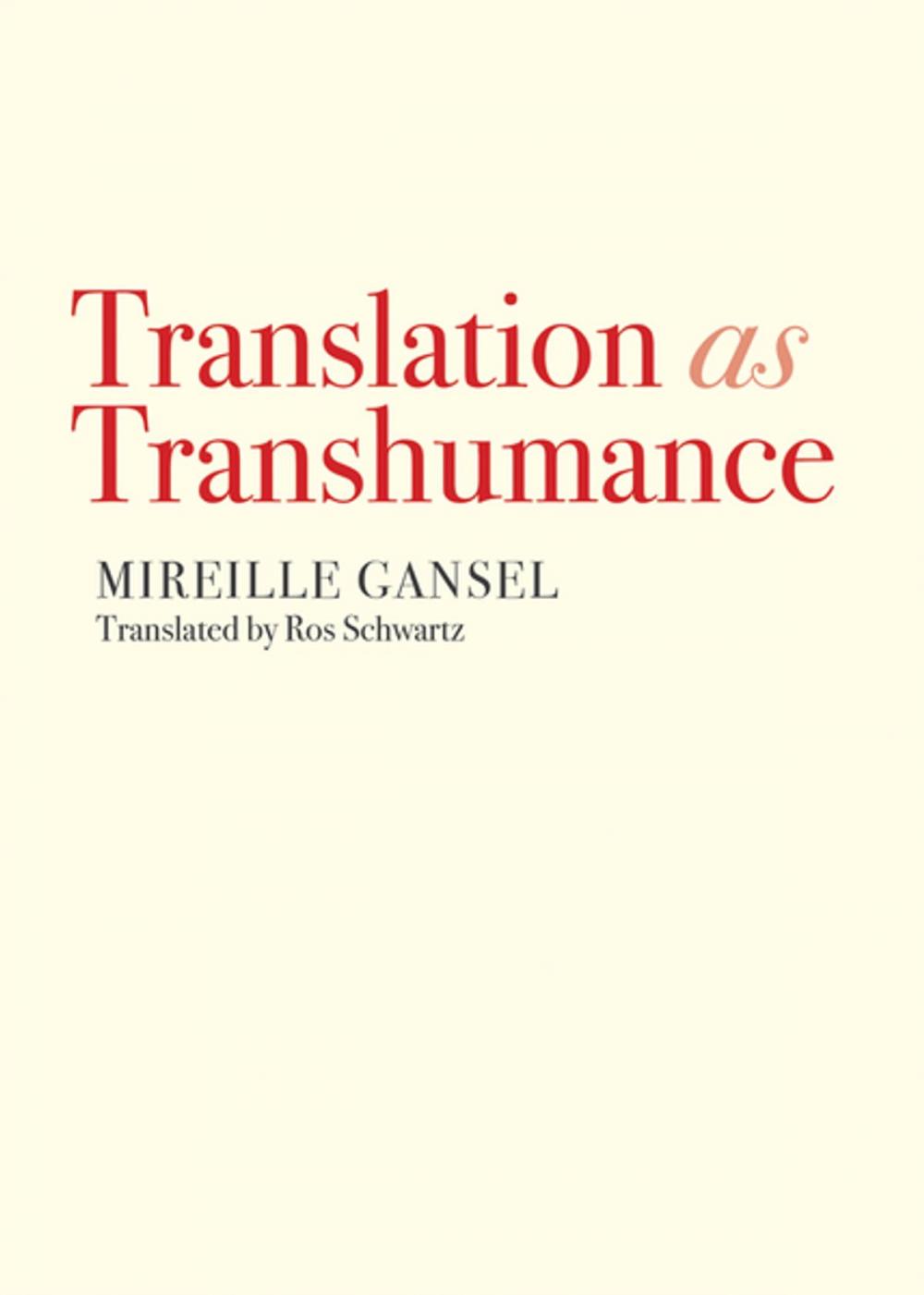 Big bigCover of Translation as Transhumance