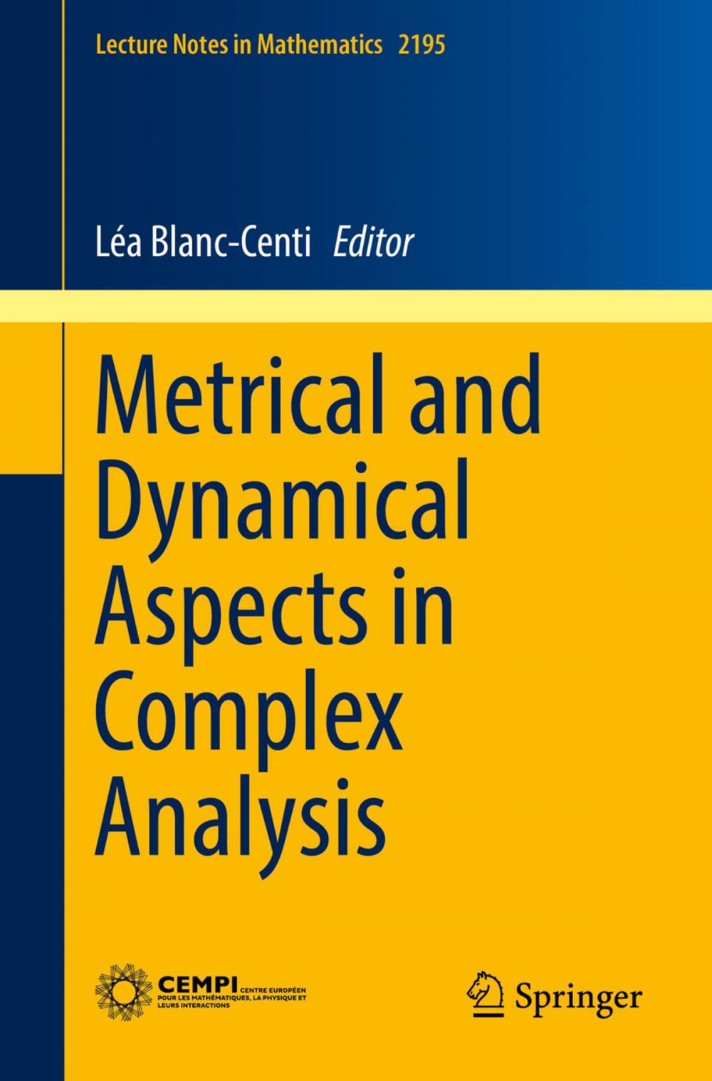 Big bigCover of Metrical and Dynamical Aspects in Complex Analysis