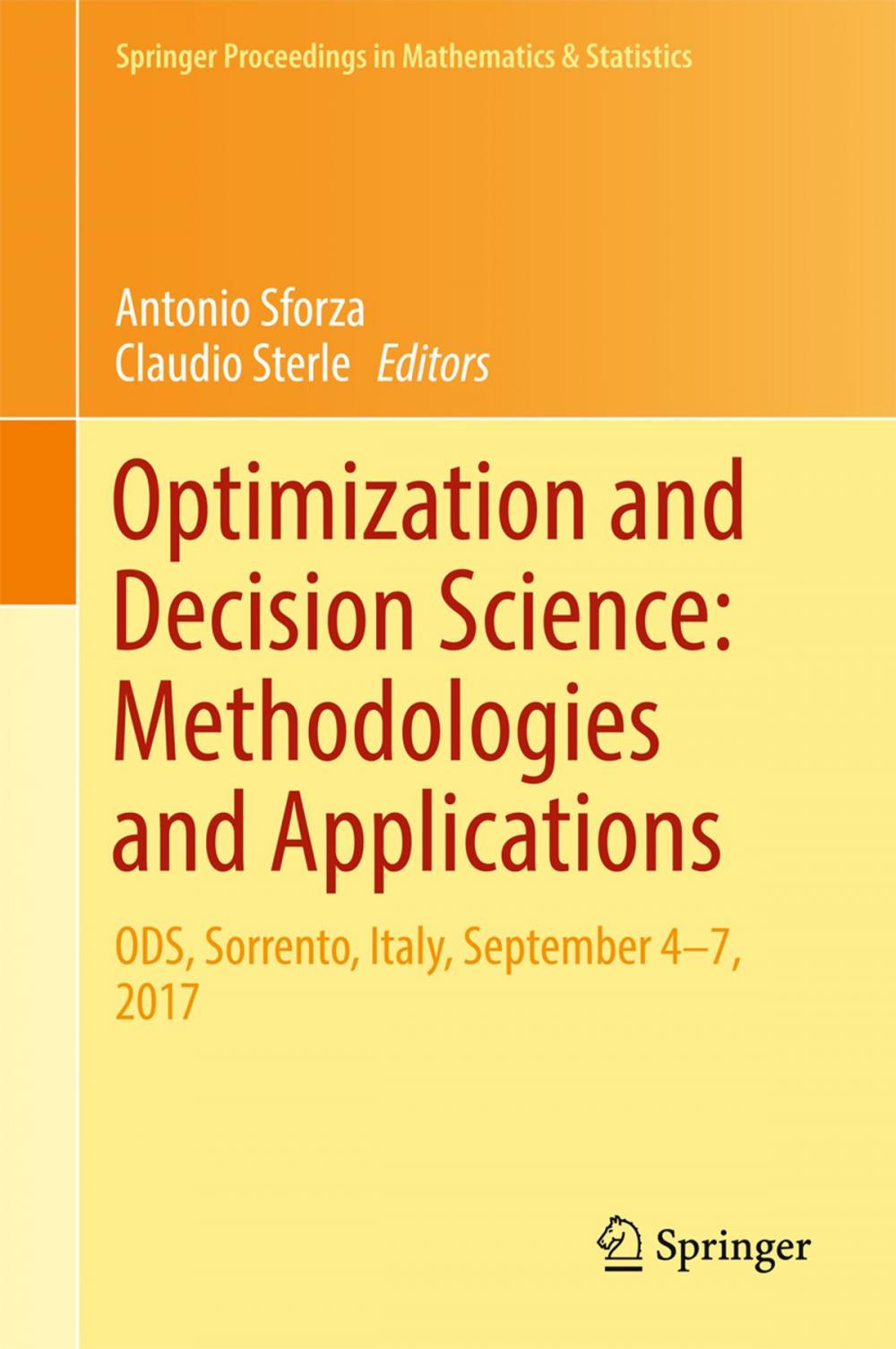 Big bigCover of Optimization and Decision Science: Methodologies and Applications