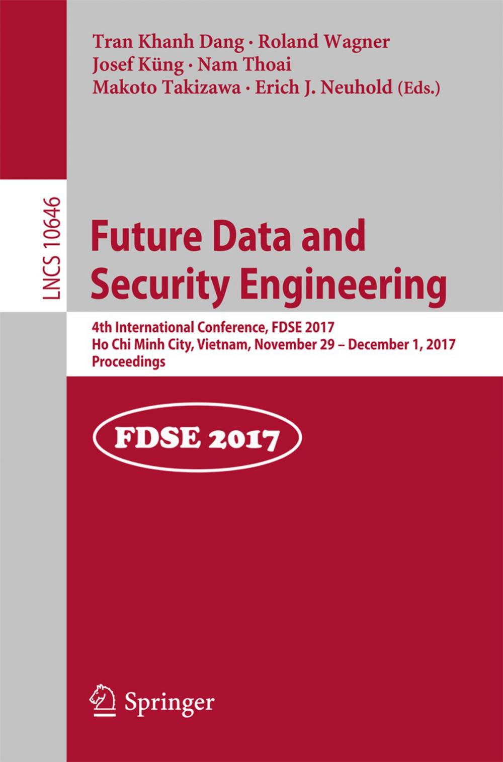 Big bigCover of Future Data and Security Engineering