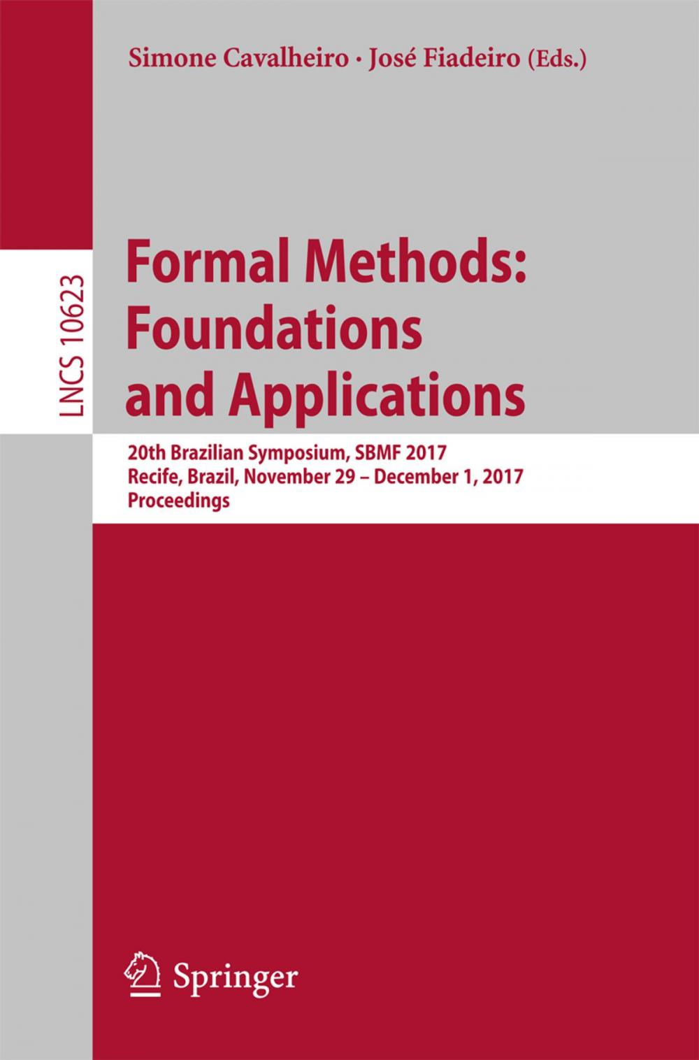 Big bigCover of Formal Methods: Foundations and Applications