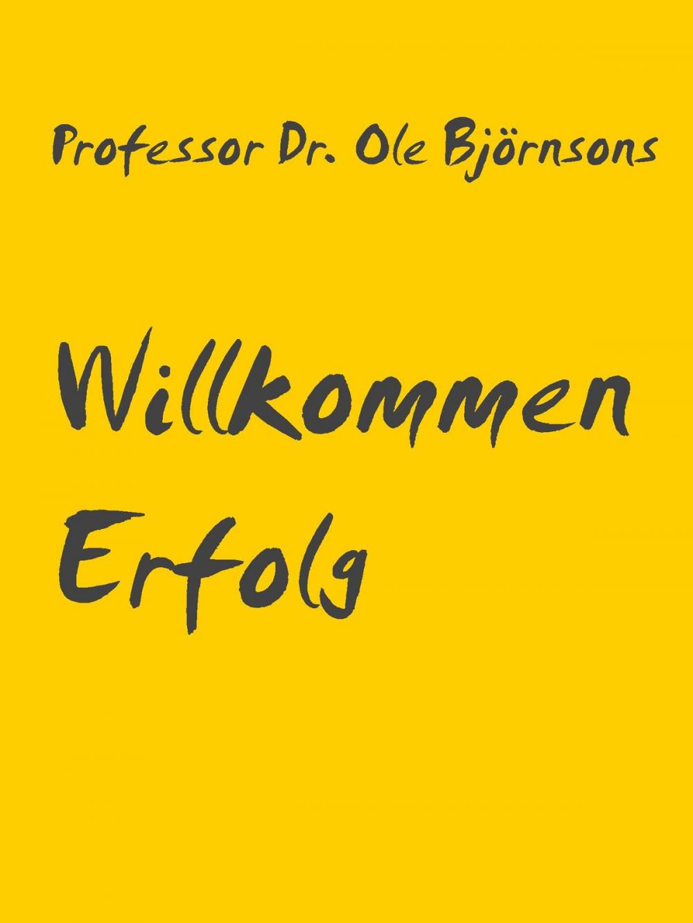 Big bigCover of Willkommen Erfolg