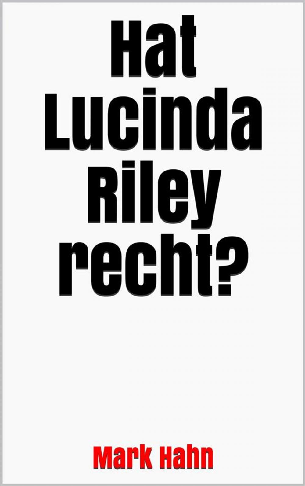 Big bigCover of Hat Lucinda Riley recht?