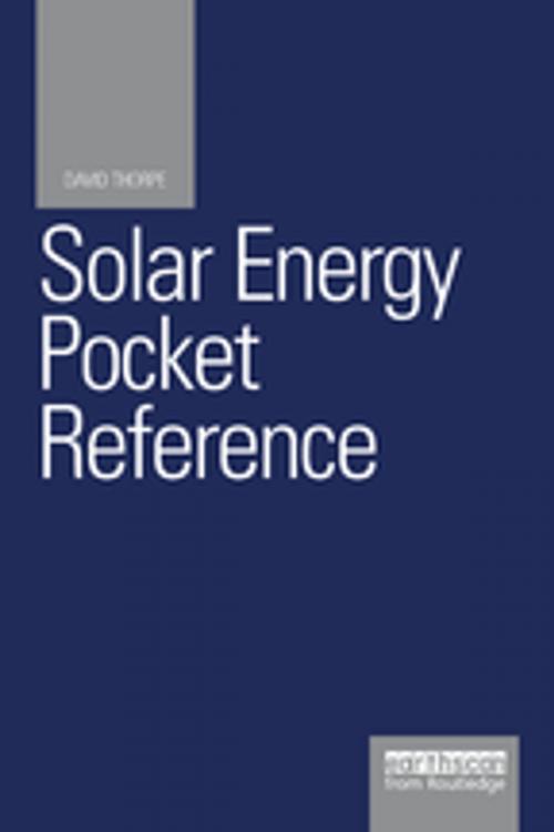 Cover of the book Solar Energy Pocket Reference by David Thorpe, Taylor and Francis