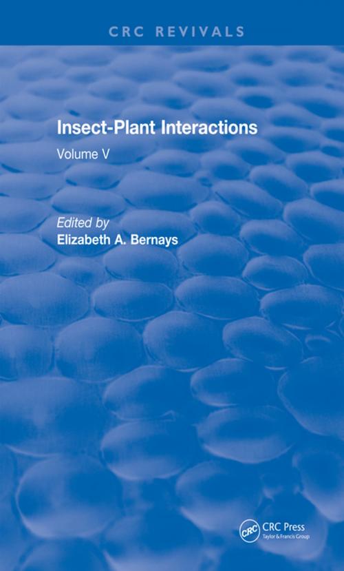 Cover of the book Insect-Plant Interactions (1993) by , CRC Press