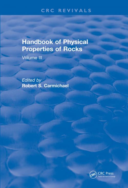 Cover of the book Handbook of Physical Properties of Rocks (1984) by , CRC Press