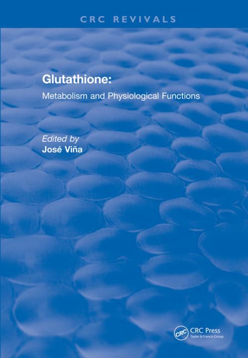 Cover of the book Glutathione (1990) by Jose Vina, CRC Press