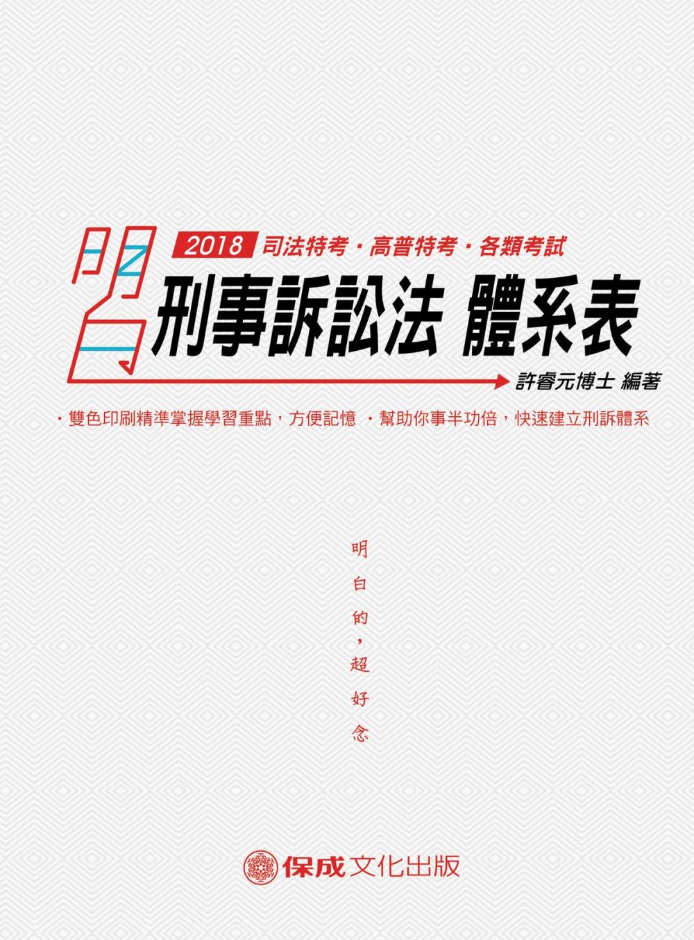 Big bigCover of 1C113-刑事訴訟法-明白 體系表