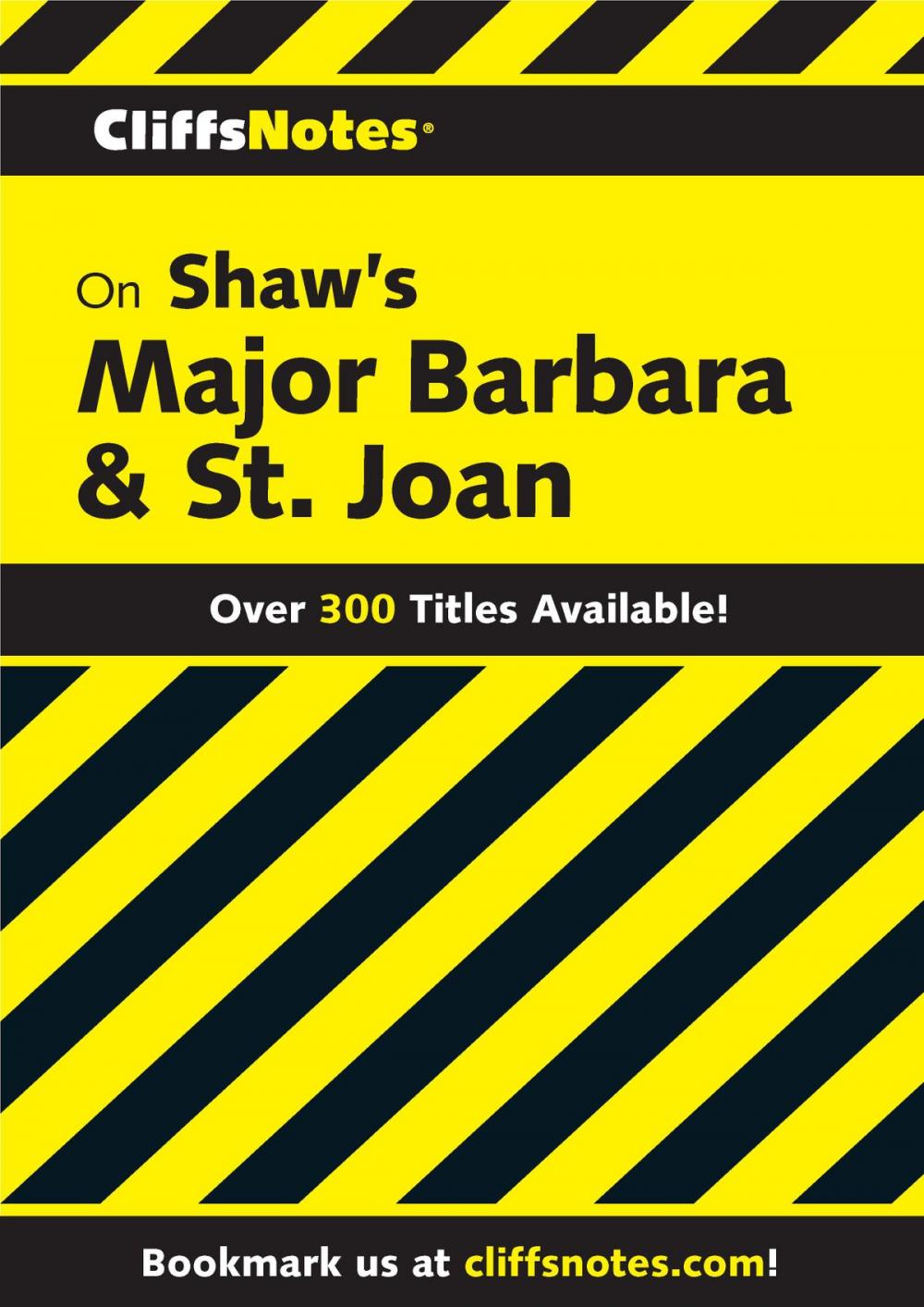 Big bigCover of CliffsNotes on Shaw's Major Barbara & St. Joan