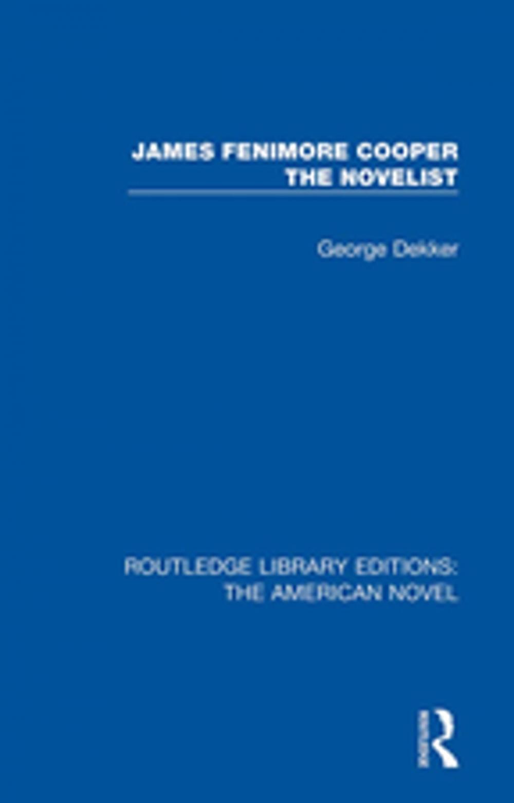 Big bigCover of James Fenimore Cooper the Novelist