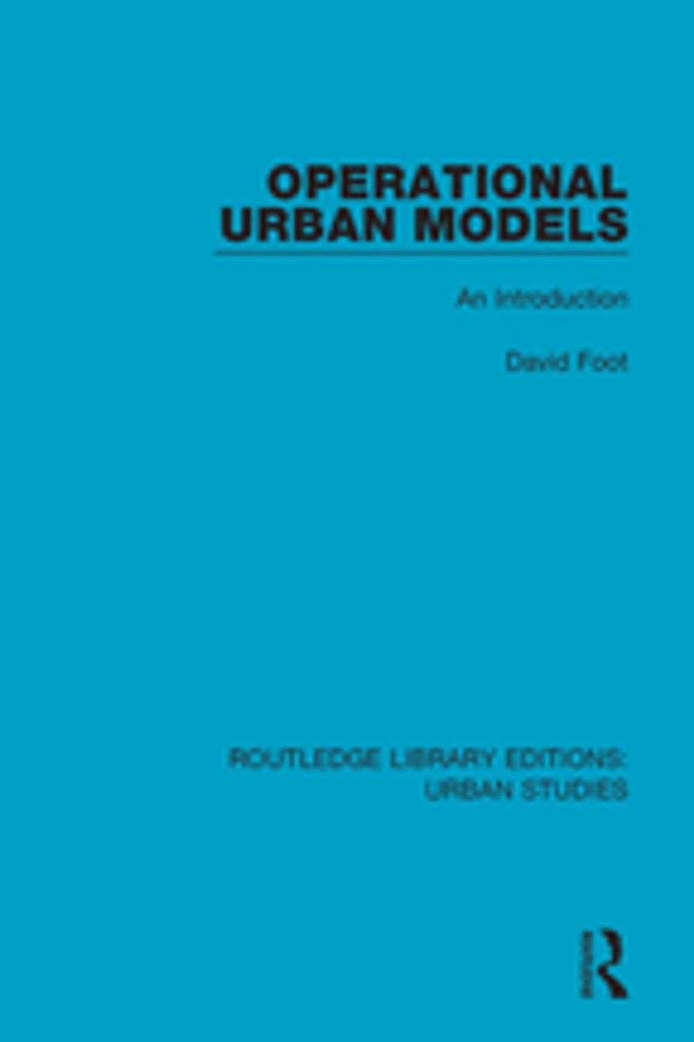 Big bigCover of Operational Urban Models