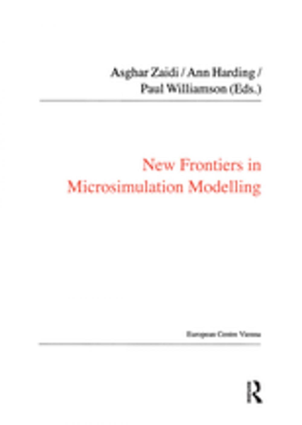 Big bigCover of New Frontiers in Microsimulation Modelling