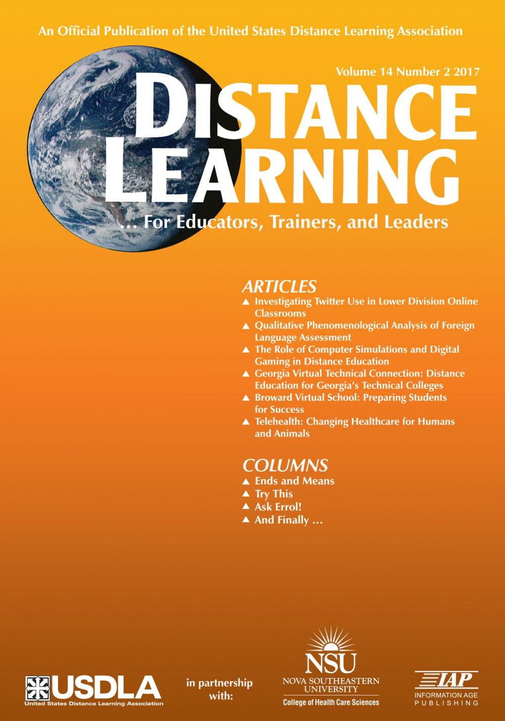 Big bigCover of Distance Learning Issue