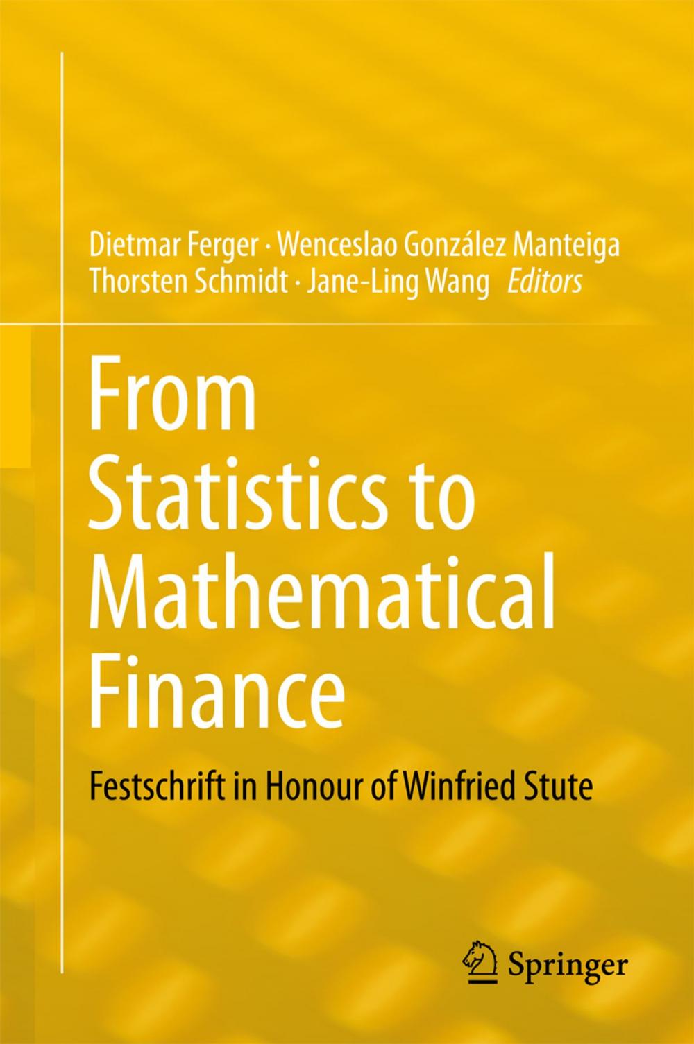 Big bigCover of From Statistics to Mathematical Finance