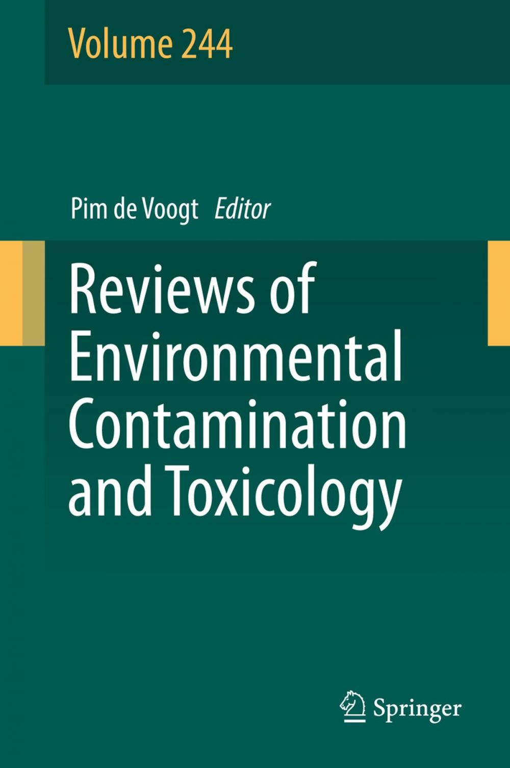 Big bigCover of Reviews of Environmental Contamination and Toxicology Volume 244