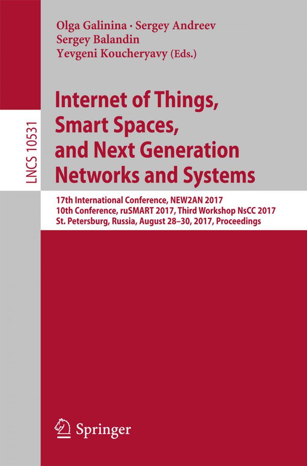 Big bigCover of Internet of Things, Smart Spaces, and Next Generation Networks and Systems