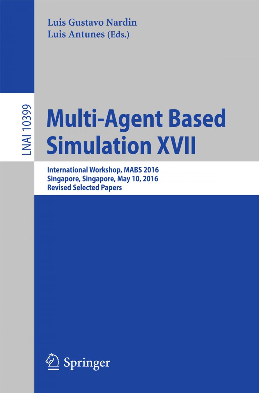 Big bigCover of Multi-Agent Based Simulation XVII