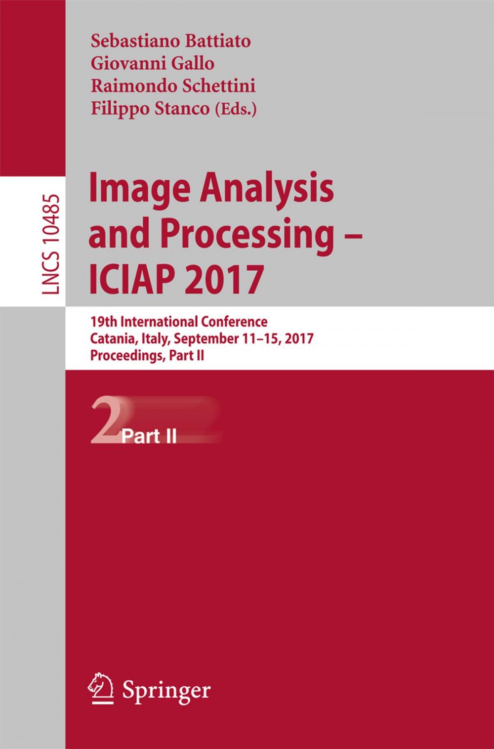 Big bigCover of Image Analysis and Processing - ICIAP 2017