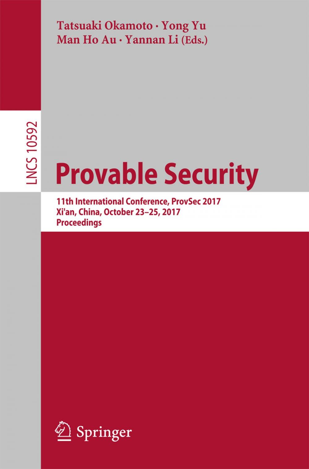 Big bigCover of Provable Security