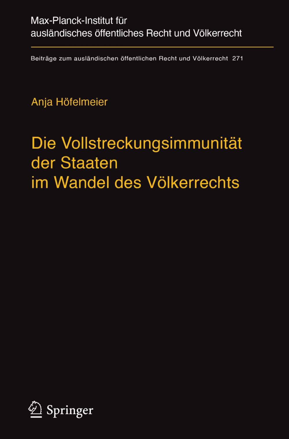 Big bigCover of Die Vollstreckungsimmunität der Staaten im Wandel des Völkerrechts