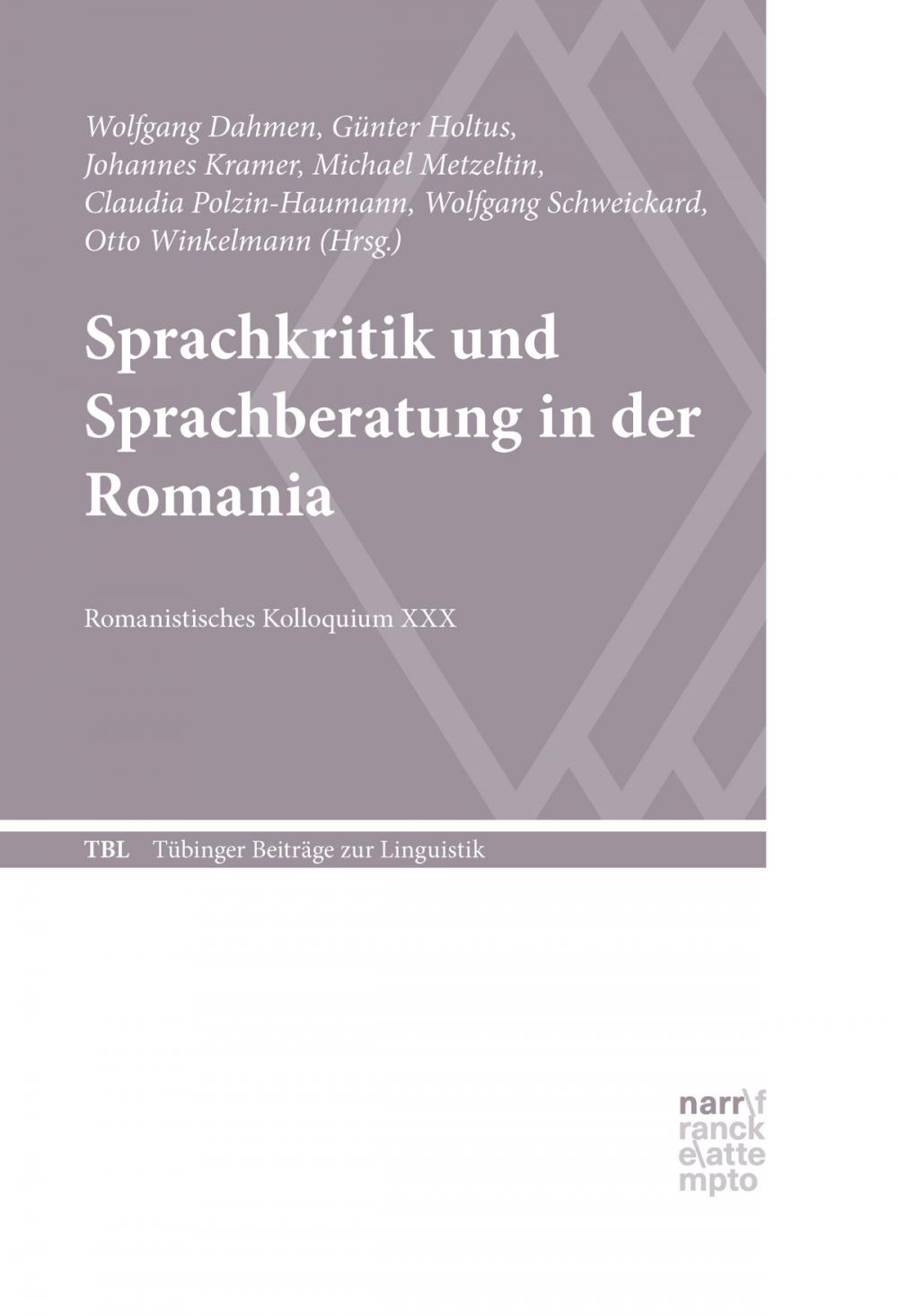 Big bigCover of Sprachkritik und Sprachberatung in der Romania