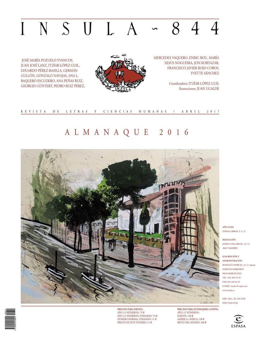 Big bigCover of Almanaque 2016 (Ínsula n° 844, abril de 2017)