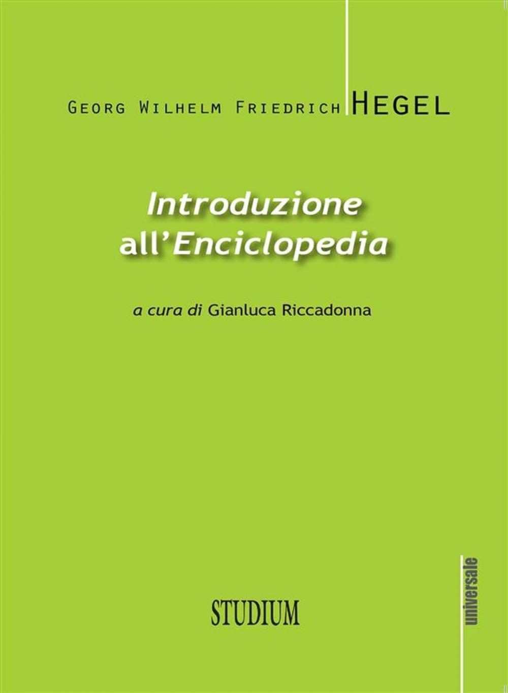 Big bigCover of Introduzione all'Enciclopedia