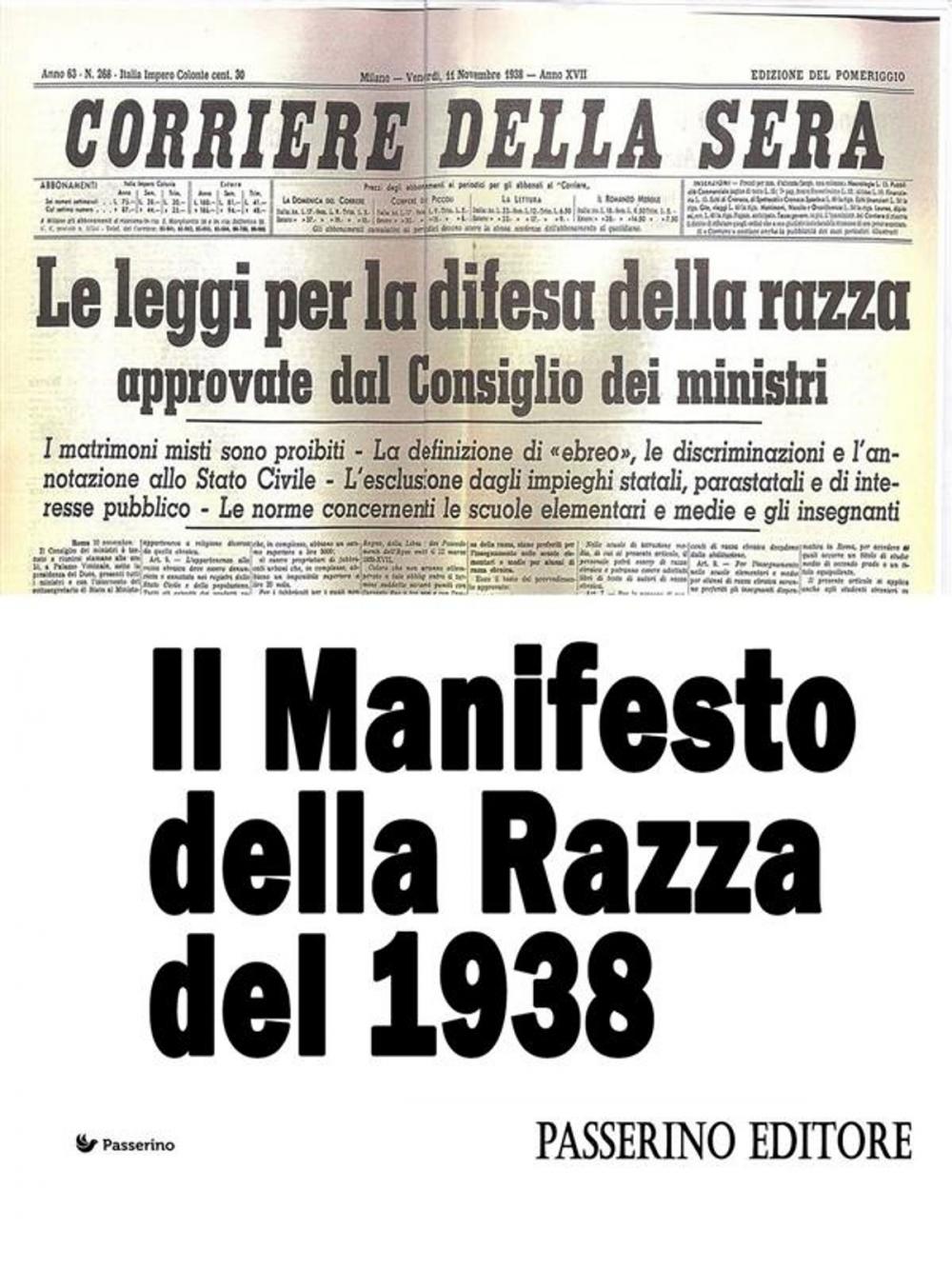 Big bigCover of Il Manifesto della Razza del 1938