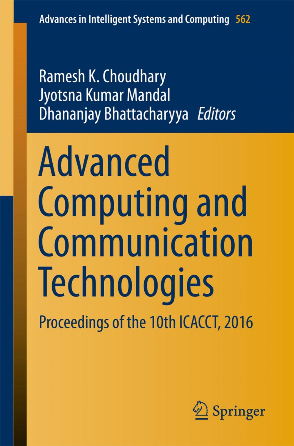 Big bigCover of Advanced Computing and Communication Technologies