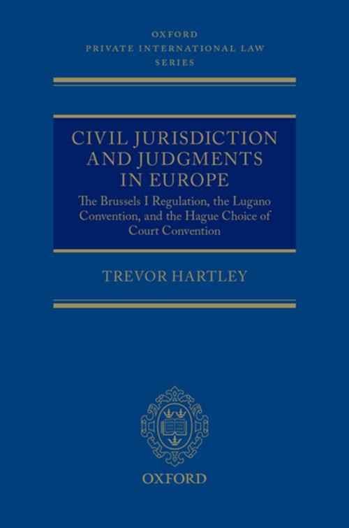 Cover of the book Civil Jurisdiction and Judgments in Europe by Trevor Hartley, OUP Oxford