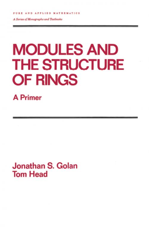 Cover of the book Modules and the Structure of Rings by Golan, CRC Press
