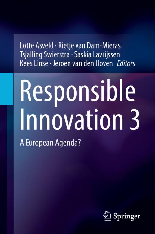 Cover of the book Responsible Innovation 3 by , Springer International Publishing