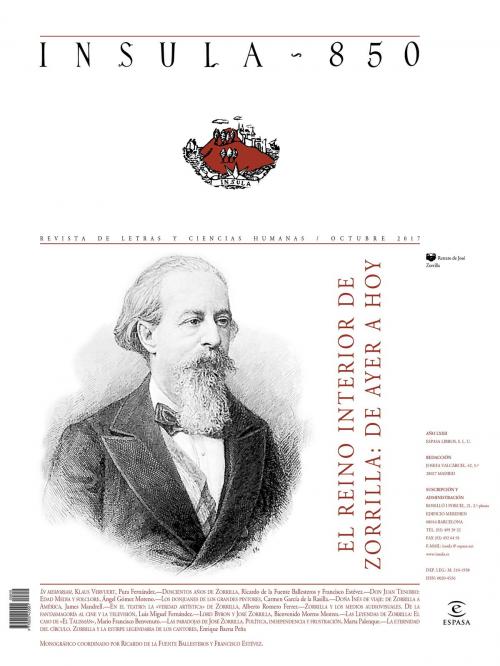 Cover of the book El reino interior de Zorrilla: de ayer a hoy (Ínsula nº 850, octubre de 2017) by AA. VV., Grupo Planeta