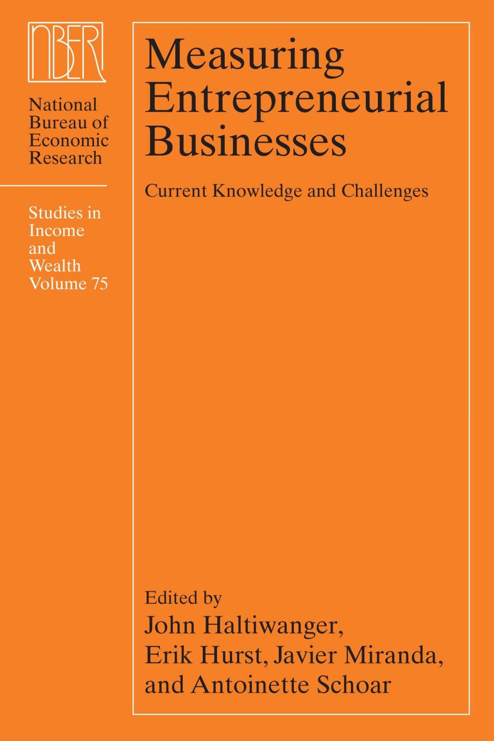 Big bigCover of Measuring Entrepreneurial Businesses