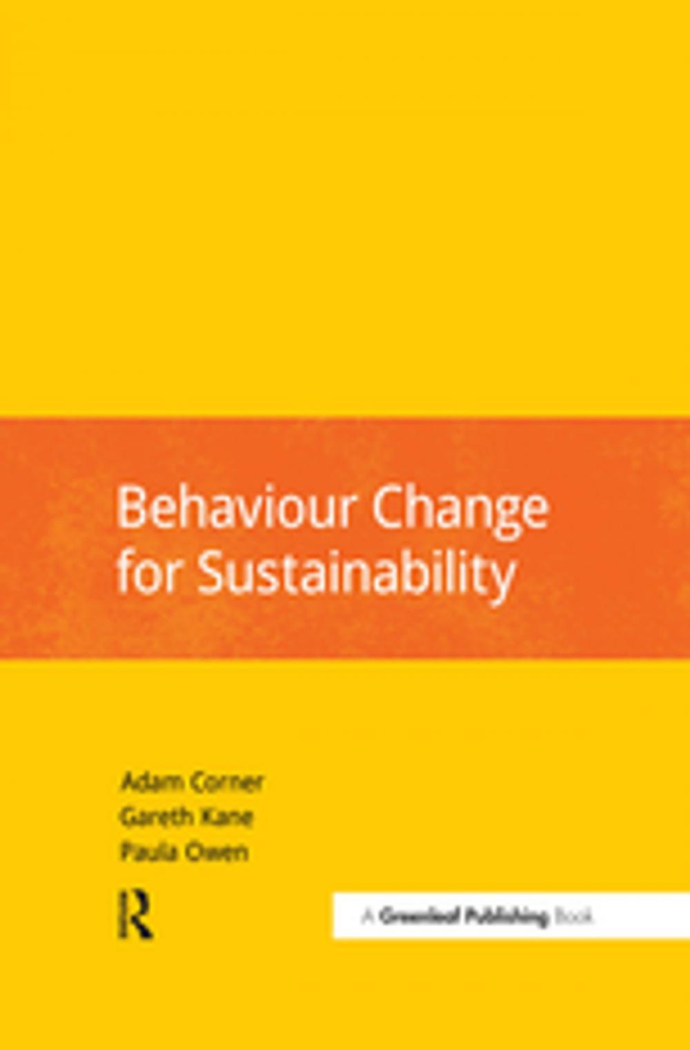 Big bigCover of Behaviour Change for Sustainability