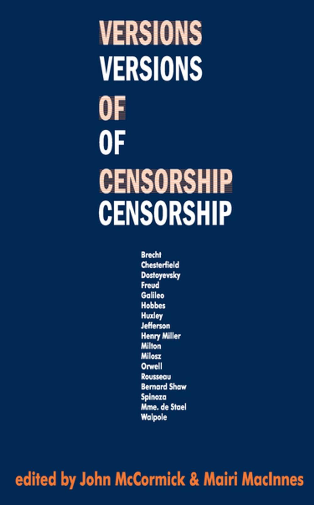 Big bigCover of Versions of Censorship