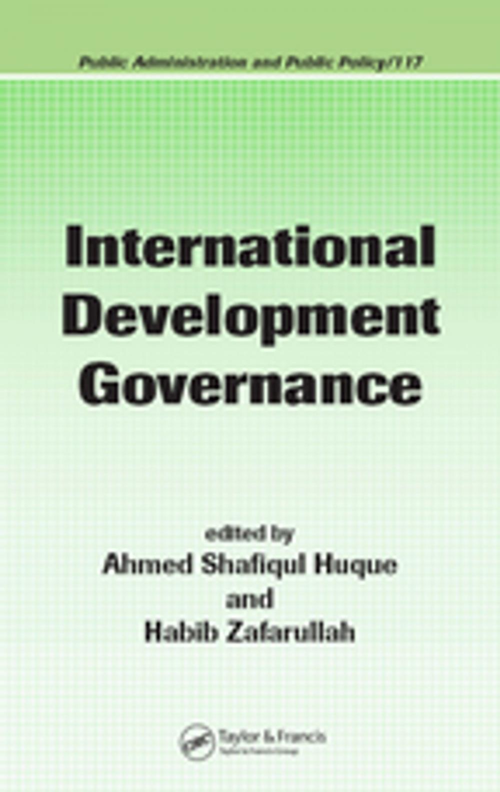 Big bigCover of International Development Governance