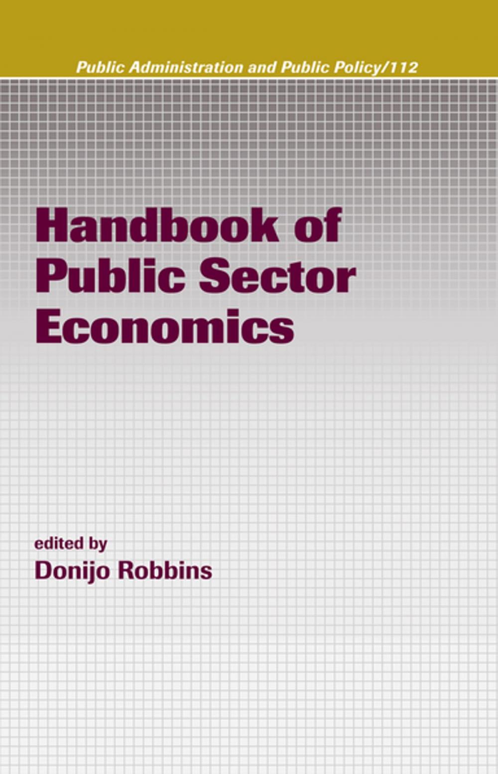 Big bigCover of Handbook of Public Sector Economics