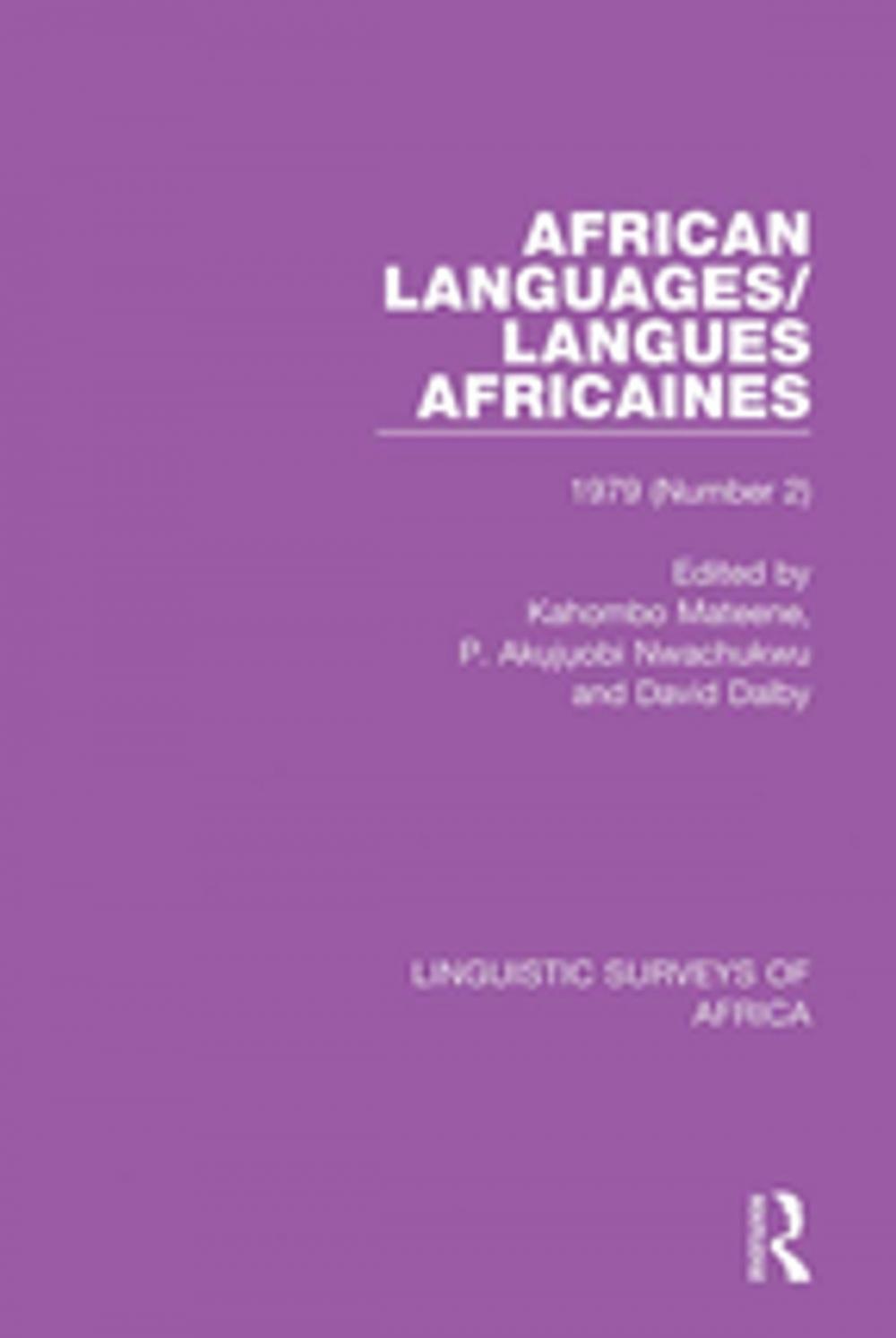 Big bigCover of African Languages/Langues Africaines